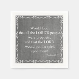 Nummer 11:2 för gammal testamentsbibelskriptsoffer pappersservett