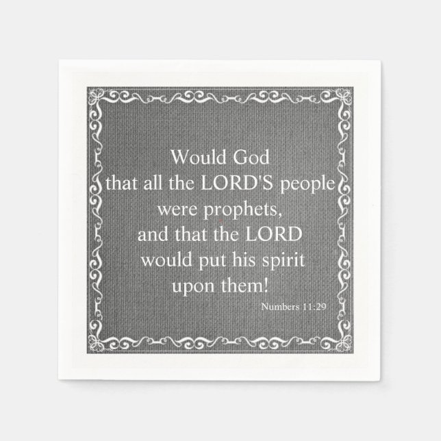 Nummer 11:2 för gammal testamentsbibelskriptsoffer pappersservett (Framsidan)