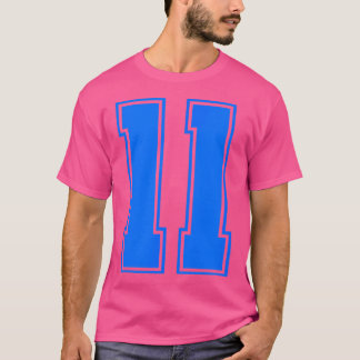 Nummer 11 Blått variénummer i idrottsgruppen T Shirt