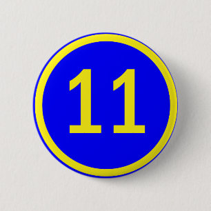 nummer 11 i en cirkel knapp