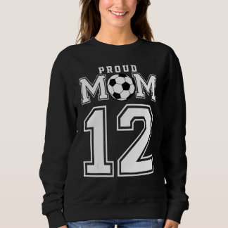 Nummer 12 Anpassningsbar Proud Soccer Futbol Mamma T Shirt