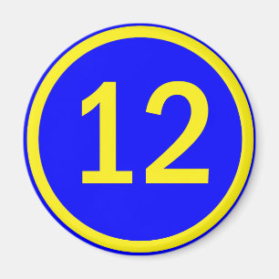 nummer 12 i en cirkel magnet
