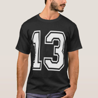 Nummer 13 Birthday Gift Sports Player Team Numbere T Shirt