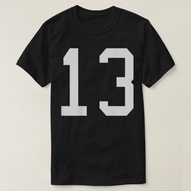 Nummer 13 Fotbollsutbildning för bakgrundsdesign T Shirt (Design framsida)