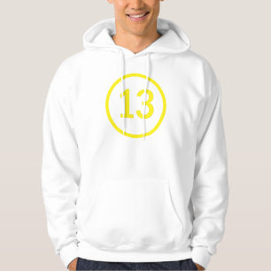 nummer 13 i en cirkel hoodie