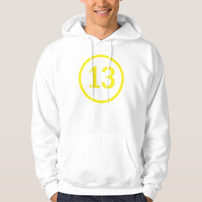 nummer 13 i en cirkel hoodie (Framsida)