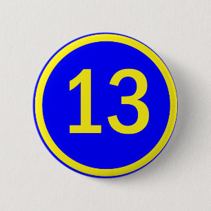 nummer 13 i en cirkel knapp
