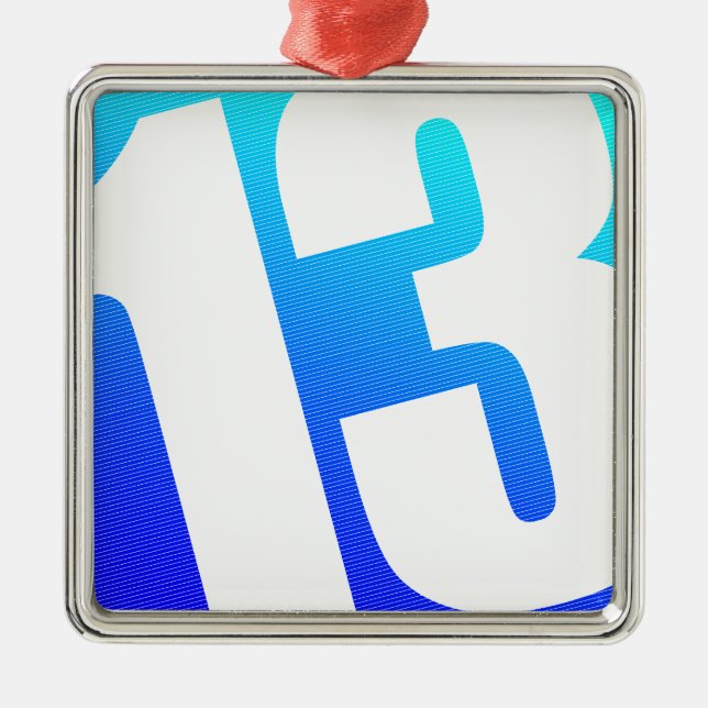 Nummer 13 julgransprydnad metall (Framsidan)