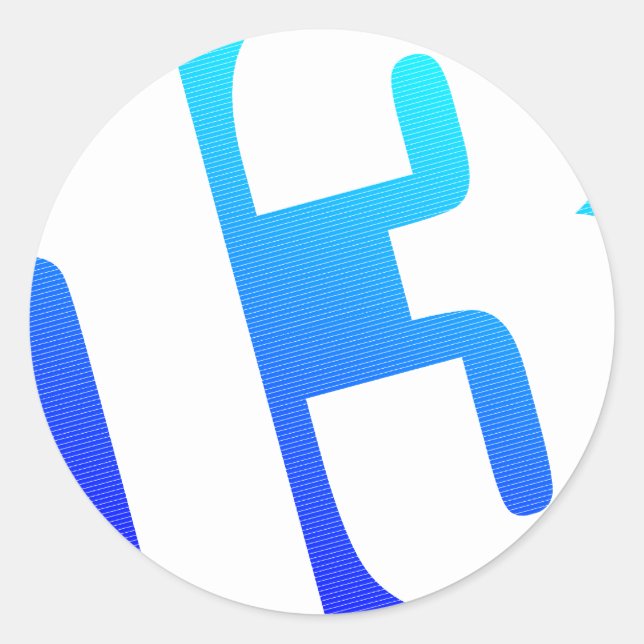 Nummer 13 runt klistermärke (Framsida)