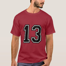 Nummer 13 Varsity Sporttröja | 13-årsdag T Shirt