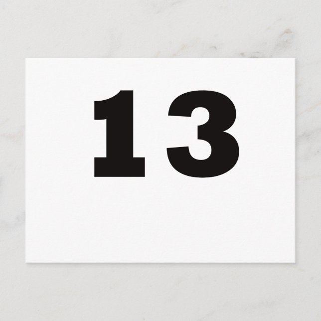 Nummer 13! vykort (Framsida)
