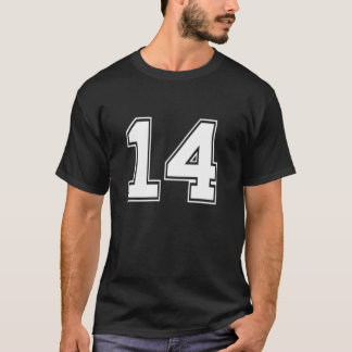Nummer 14 fotbollsfotbollsfotbollsfotbollsfotbolls t shirt
