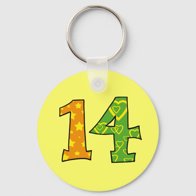 Nummer 14 nyckelring (Framsida)