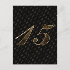 Nummer 15 flickor 15:e Quinceanera Birthday Bröllo Vykort