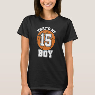 Nummer 15 min 15 basketboll Mamma Pappa T Shirt