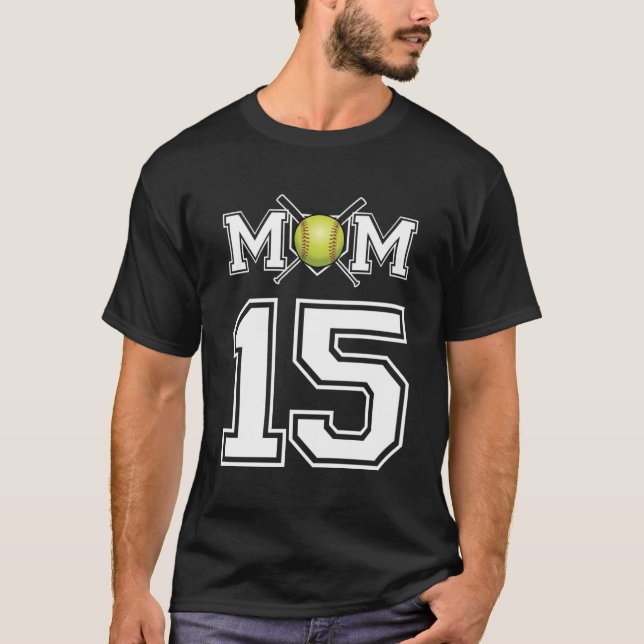 Nummer 15 Player-mjukvaran Mamma Biggest Fläkt Bär T Shirt (Framsida)