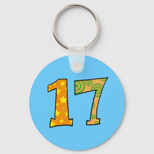 Nummer 17 nyckelring