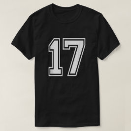 Nummer 17 Varsity Sports Team Jersey 17:e födelsed T Shirt