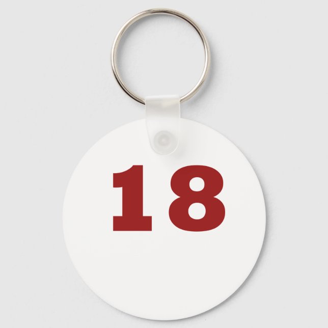 Nummer 18 nyckelring (Framsida)