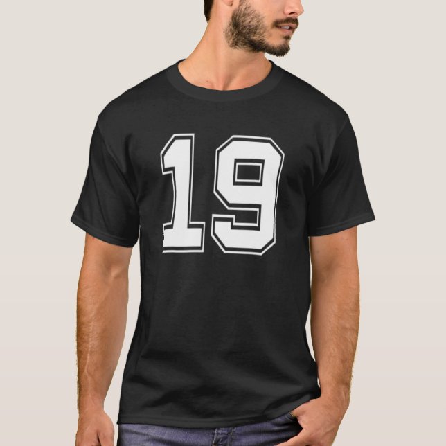 Nummer 19 Basketball-fotbollsfåglar, basketboll T Shirt (Framsida)