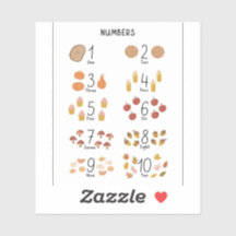 Nummer 1-10 i Fall Aesthetic Kids Educational