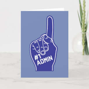 Nummer 1 Admin-skum Finger Kort