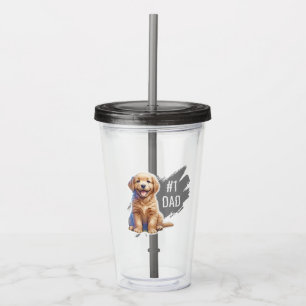 Nummer 1 Anpassningsbar Akryltumlare för Pappa Take Away Mugg