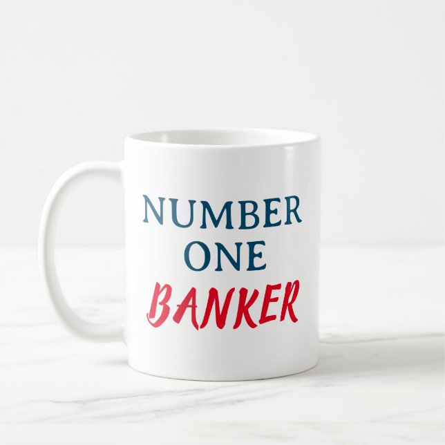 Nummer 1 bank kaffemugg (Vänster)