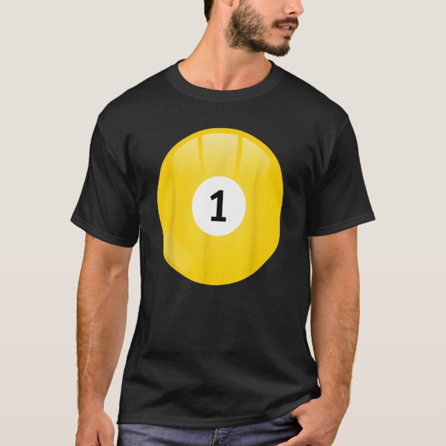 Nummer 1 Bassäng Boll T Shirt (Framsida)