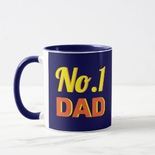 Nummer 1 - Blått gåva från Pappa för Pappa Fars da Mugg