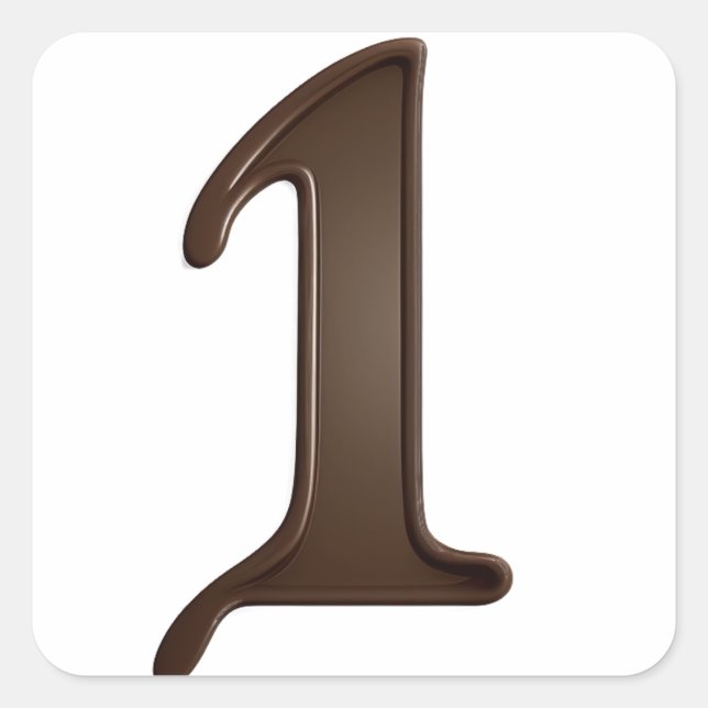 Nummer 1 chokladklistermärken fyrkantigt klistermärke (Framsida)