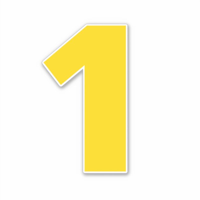 Nummer 1 Guld och vit etikett (Framsida)