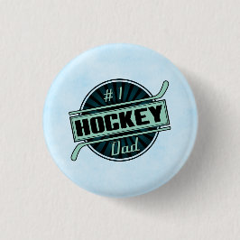 Nummer 1 Hockey Pappa Button, Hockey Pin Knapp