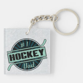 Nummer 1 Hockey Pappa Nyckelring