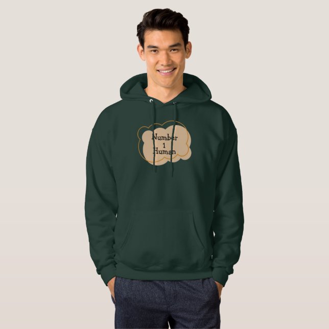 Nummer 1 Human T-Shirt Hoodie (Hel framsida)