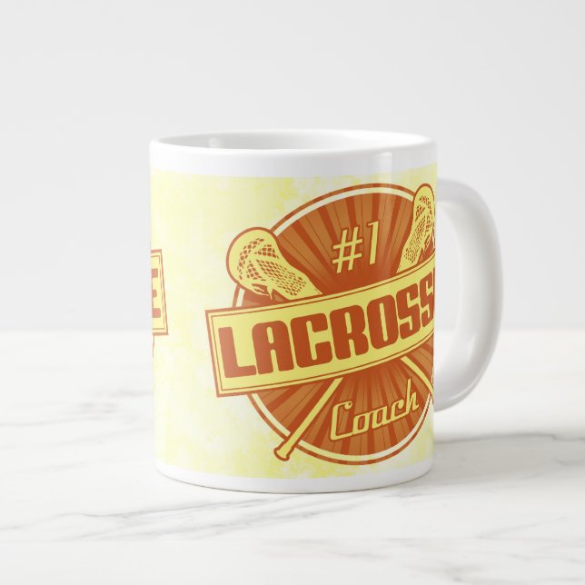 Nummer 1 Lacrosse Coach Jumbo Coffee Mugg Jumbo Mugg (Framsida höger)