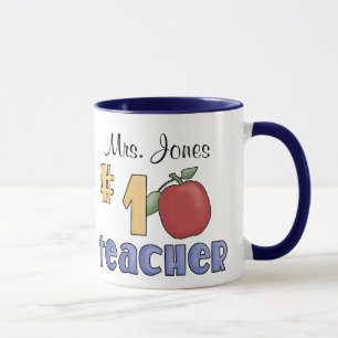 Nummer 1 lärare, #1 Lärare Skriv ut konstdesign Mugg