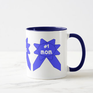 Nummer 1 Mamma Blå Band Mugg