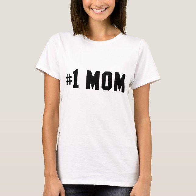 Nummer 1 Mamma T Shirt (Framsida)