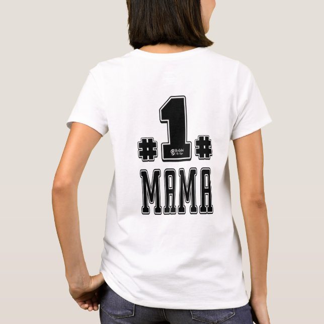 Nummer 1 Mamma vit T Shirt (Baksida)