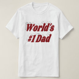 Nummer 1 Pappa Fars dag-burgundtext T-Shirt
