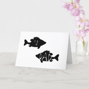 Nummer 1 Pappa fiskens Coola Modern White Black Te Kort