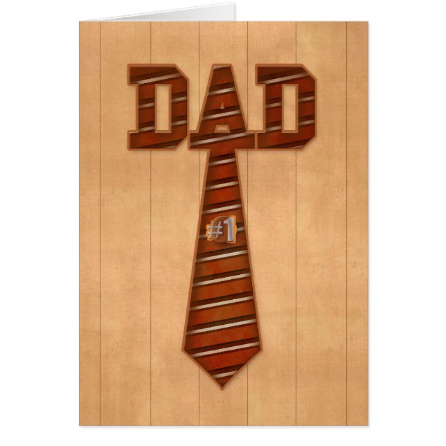 nummer 1 pappa hälsningskort (Framsidan)