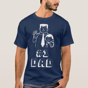 Nummer 1 Pappa i världen: Lustigt Fars dag Pres T Shirt