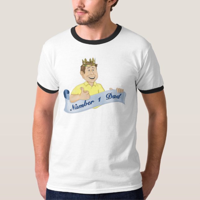 Nummer 1 Pappa T Shirt (Framsida)