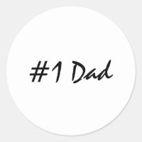 Nummer 1 Pappa Trendigets klassiska rund etikett