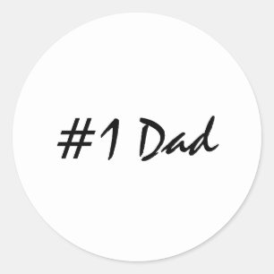 Nummer 1 Pappa Trendigets klassiska rund etikett