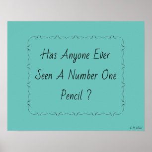 Nummer 1-penna Poster