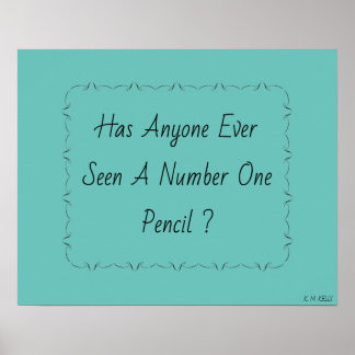 Nummer 1-penna Poster