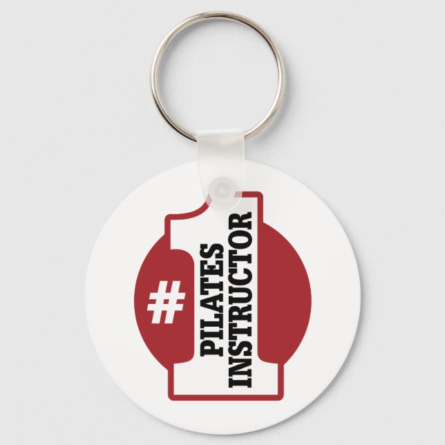 Nummer 1 Pilatinstruktör Nyckelring (Framsida)